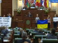 Як українська делегація влаштувала протест проти росіян на конференції ПАЧЕС (відео)