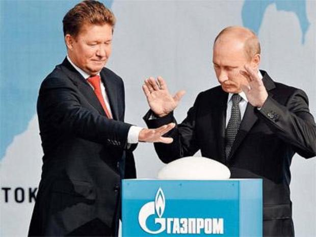 Олексій Міллер та Володимир Путін. Фото: novobzor.ru.