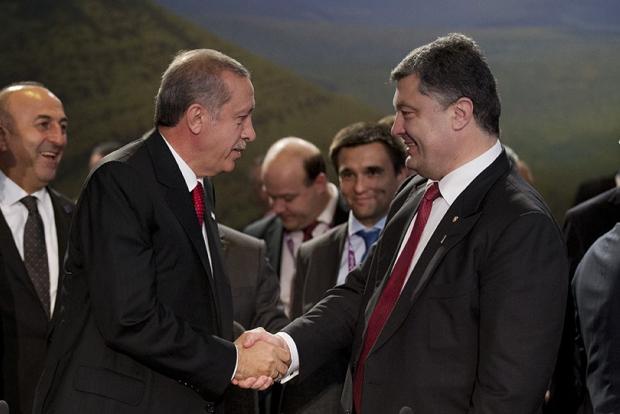 Реджеп Ердоган та Петро Порошенко. Фото: metateka.com.