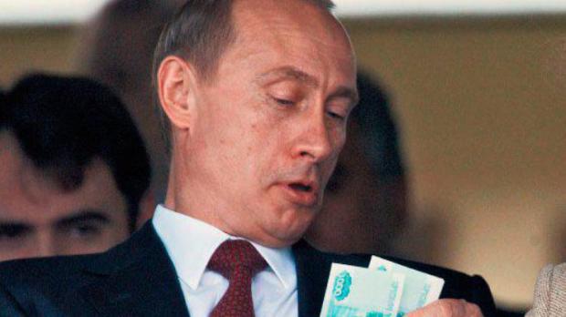 Володимир Путін рахує гроші