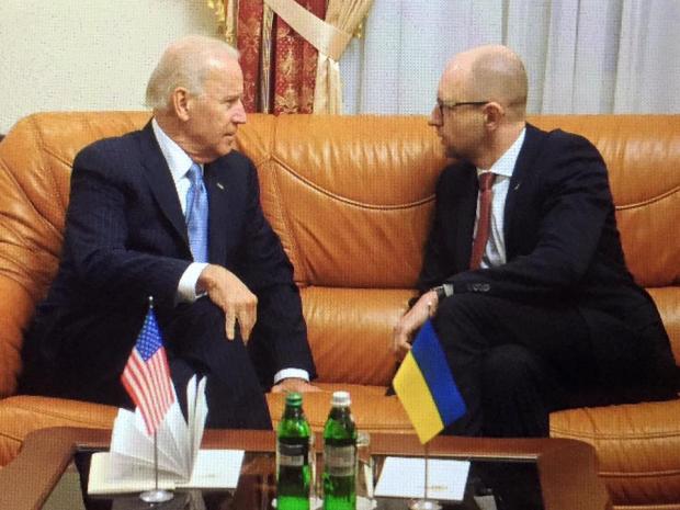 Джо Байден і Арсеній Яценюк провели зустріч. Ілюстрація:www.depo.ua