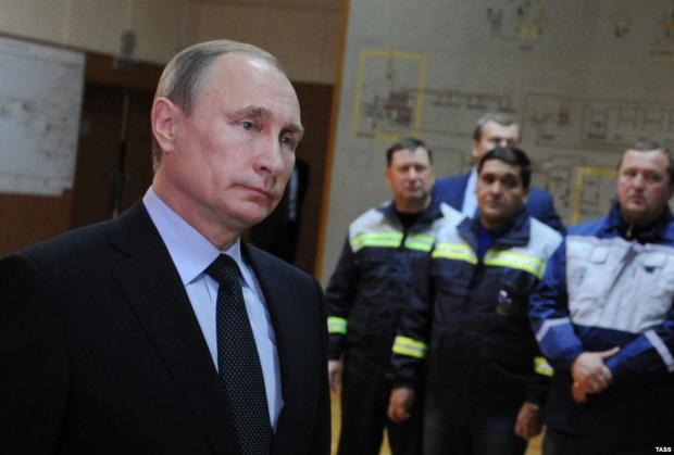 Путін на "відкритті" енергомоста. Фото:ua.krymr.com