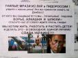 Схаменулися? По Луганську розвісили проукраїнські листівки (фото)