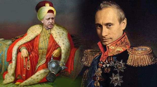 Реджеп Ердоган проти Володимира Путіна. Фото: www.ddtor.com.