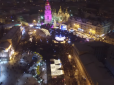 Опубліковані кадри новорічного Києва з висоти пташиного польоту (відео)