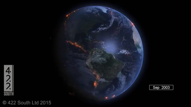 Вигляд з космосу: 15 років землетрусів у хвилинному ролику (відео)