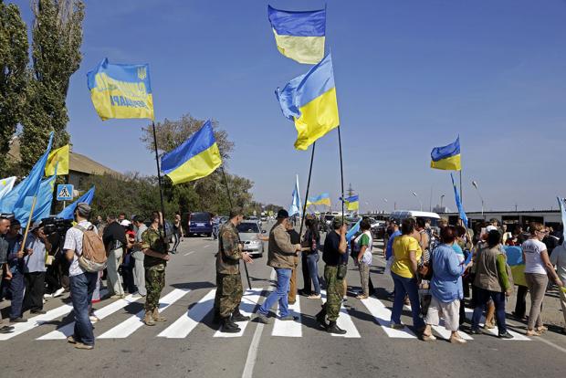 Початок блокади Криму. Фото: соцмережі.