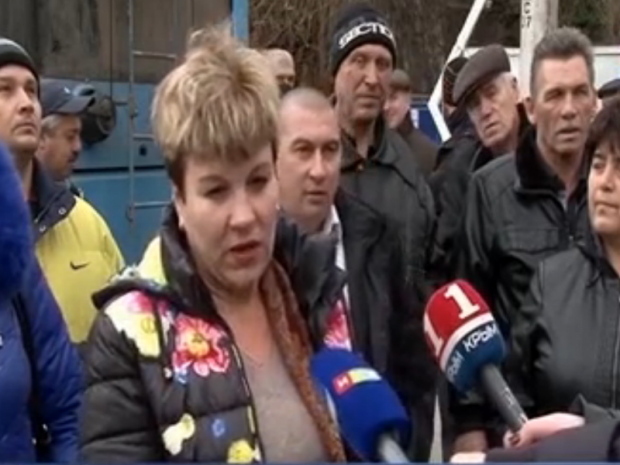 Працівники "Кримтролейбусу" бунтують. Фото: скрін відео