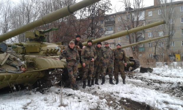 Російські танки у Горлівці. Фото: www.06242.com.ua.