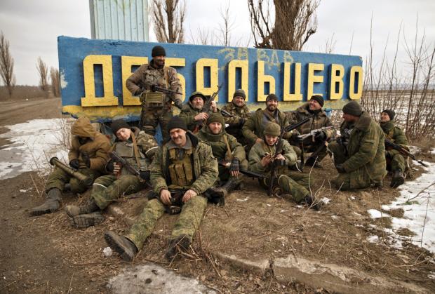 Російські бойовики поблизу Дебальцевого. Фото: соцмережі.