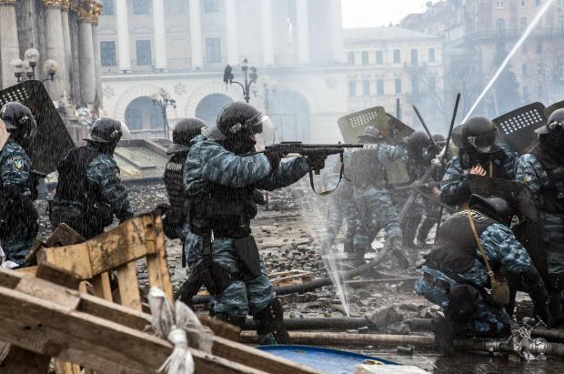 "Беркутівці" на Майдані. Фото: news.rambler.ru.