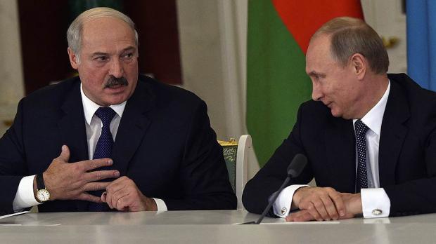 Лукашенко і Путін. Ілюстрація:www.kommersant.ru