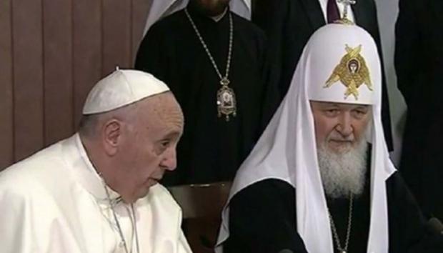 Папа Франциск і патріарх Кирило оприлюднили спільну декларацію. Ілюстрація:www.ukrinform.ua