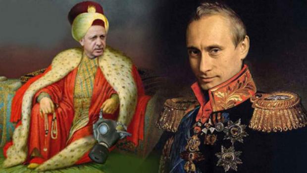 Реджеп Ердоган проти Володимира Путіна. Фото: ddtor.com.