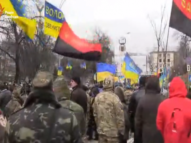 Віче ветеранів Майдану та АТО. Фото: скрін відео