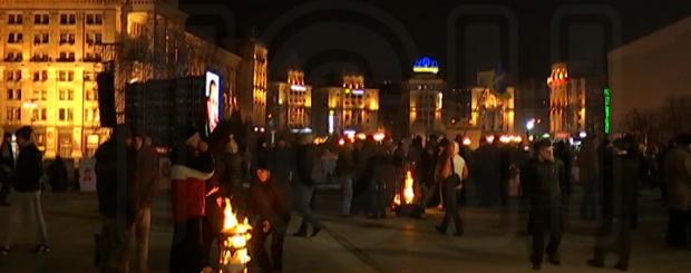 Мітингувальники на Майдані. Фото: ТСН.