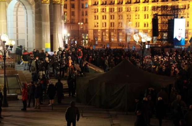 Намет під час так званого третього Майдану. Ілюстрація:hromadskeradio.org