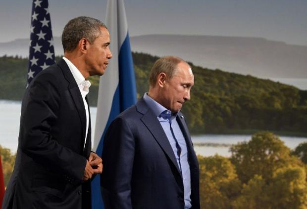 Обама і Путін. Ілюстрація:zn.ua