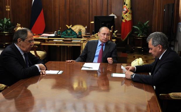 Лавров, Путін і Шойгу. Фото:apostrophe.com.ua