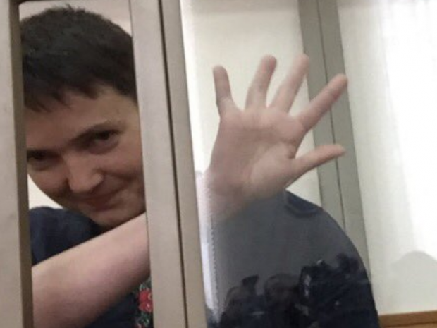 Надія Савченко у суді під час заслуховування вироку. Фото: Twitter