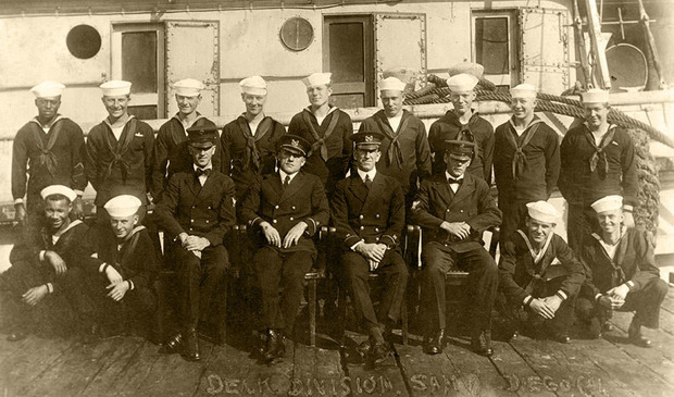 Екіпаж військового буксира Conestoga, зниклого в 1921 році. Фото: sanctuaries.noaa.gov.