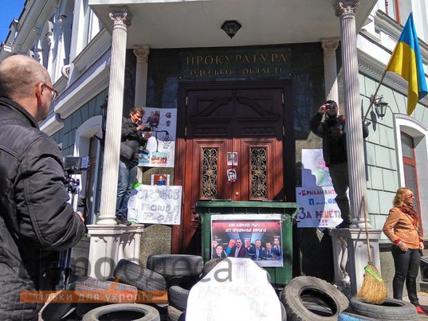 Протести проти призначення Стоянова у Одесі. Фото: depo.ua.