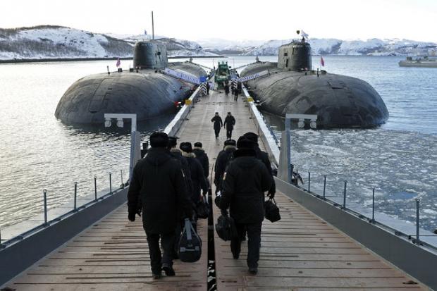 Атомні підводні човни на базі в Мурманської області. Протягом минулого року Москва збільшилася підводне патрулювання