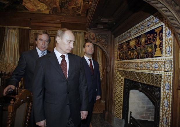 Ролдугін, Путін і Медведєв. Фото:РИА Новости