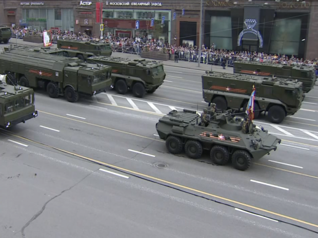 Генеральна репетиція параду перемоги в Москві.Скрін відео
