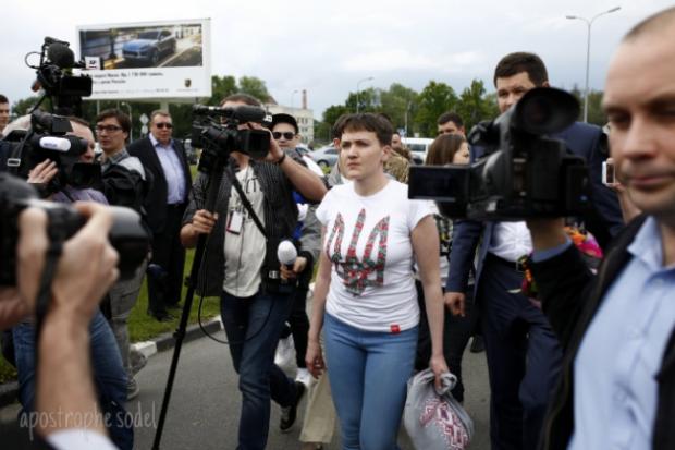 Надія Савченко в "Борисполі". Фото:ukranews.com