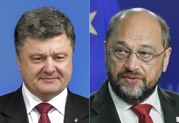 Петро Порошенко і Мартін Шульц. Ілюстрація:www.president.gov.ua