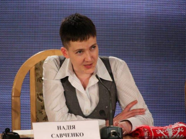 Надія Савченко на прес-конференції. Фото:http://www.depo.ua/