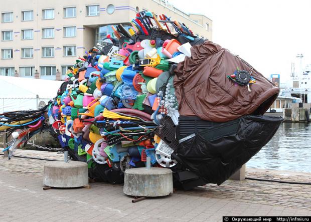 Хельсінборг. Швеція. Скульптура з прибережного сміття. Фото: infmir.ru