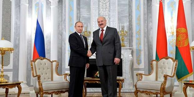 Путін і Лукашенко. Ілюстрація:uapress.info