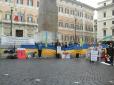 Українці під італійським парламентом вимагали зберегти санкції проти Росії