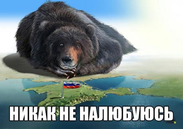 Несподівано росіяни зобразили Україну в вигляді ведмедя. Фото: Твіттер