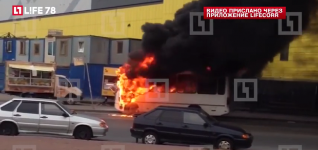 На місці вибуху в Санкт-Петербурзі. Фото: скріншот з відео.