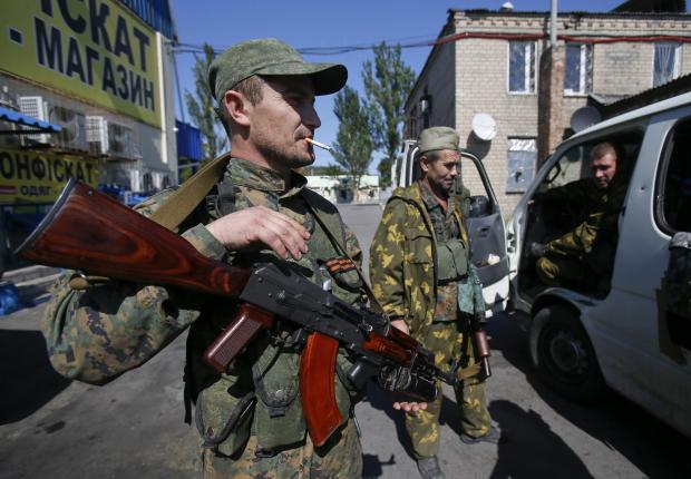 Бойовики "ДНР" у Горлівці. Фото: соцмережі.