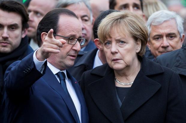 Франсуа Олланд та Ангела Меркель. Фото:aripress.org