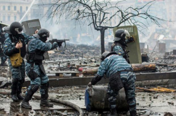 "Беркут" на Майдані. Ілюстрація:portal.lviv.ua