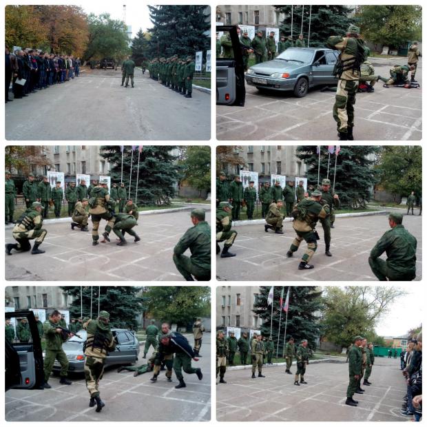 У Горлівці молодь готують до війни. Фото:http://admin-gorlovka.ru/