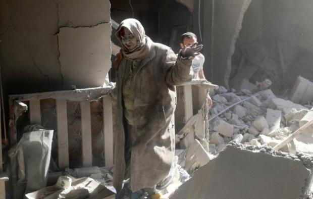 Наслідки бомбардування Алеппо. Ілюстрація:http://www.unian.ua/