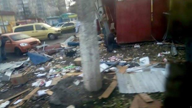На місці вибуху у Донецьку. Фото: "Фейсбук".