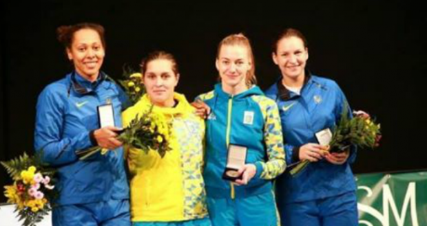 Українські фехтувальниці завоювали "золото". Фото: НОКУ