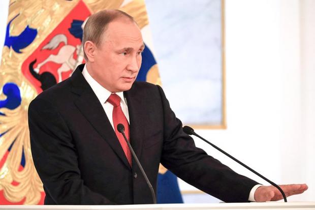 Під час промови Путін поводився досить дивно. Фото: РБК.