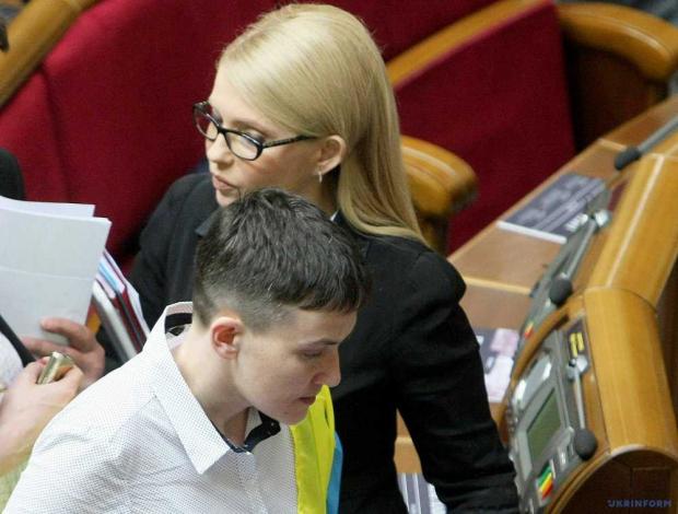 Юлія Тимошенко і Надія Савченко. Фото:Час Пик