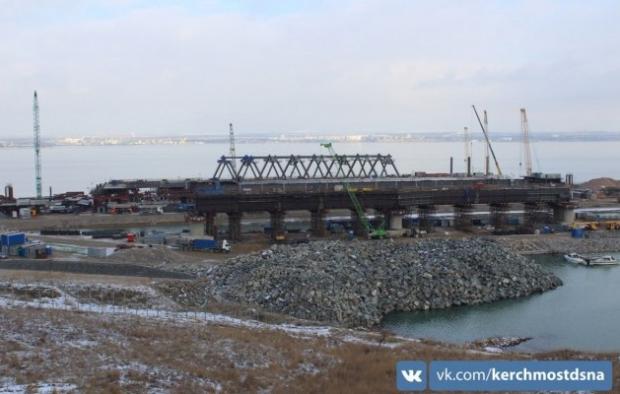 Будівництво Керченського мосту. Фото: соцмережі.