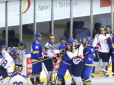 Українські хокеїсти натовкли пики суперникам  під час матчу на турнірі  в Польщі (відео)