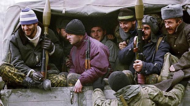 Чеченські ополченці. Фото: Цензор.нет.