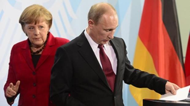 Ангела Меркель і Володимир Путін. Ілюстрація:iPress.ua